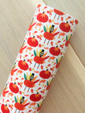 Custom Printed Smooth Faux Leather Cute Turkey and Pumpkins