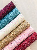 Chunky Glitter Fabric with Pearl Beads