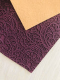 Embossed Lace Fabric Sheet - Fleece Backing