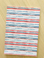 Blue, red, black Wavy Lines with white background