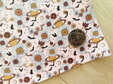 Custom Printed Smooth Leather Fall Florals - Soft Felt Backing