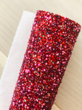 Chunky Glitter Fabric with Pearl Beads