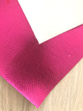 Metallic Pebbled Faux Leather Pink- Cotton Backing
