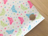 Printed Pebbled Faux Leather Butterfly Design