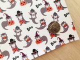 Custom Printed Smooth Leather Otter with Pumpkins