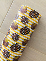 Printed Pebbled Faux Leather Pumpkins - Multiple Designs