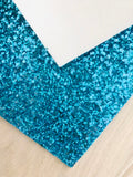 Lux Blue Chunky Glitter Fabric Sheet