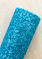 Lux Blue Chunky Glitter Fabric Sheet