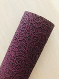 Embossed Lace Fabric Sheet - Fleece Backing