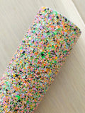 Lux Glow in the Dark Chunky Glitter Fabric