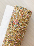 Chunky Glitter Fabric with Pearl Beads