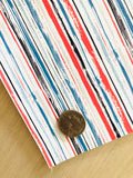 Blue, red, black Wavy Lines with white background