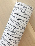 Custom Printed Smooth Faux Leather Mummy Bandages - White Felt Backing