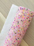 Chunky Glitter Fabric with Pearl Beads