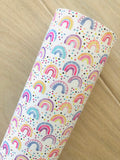 Custom Printed Smooth Leather Rainbow