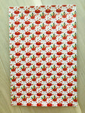 Custom Printed Smooth Faux Leather Cute Turkey and Pumpkins