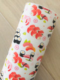 Printed Pebbled Faux Leather Sushi Design