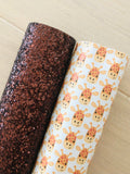 Brown Chunky Glitter Fabric