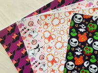 Printed Pebbled Faux Leather Halloween Design