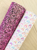 Custom Printed Smooth Leather Rainbow