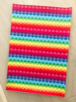 Printed Pebbled Faux Leather Rainbow Mermaid Scale