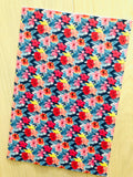 Custom Printed Smooth Faux Leather Tropical Hibiscus Flowers
