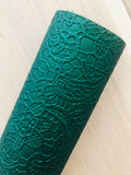 Embossed Lace Fabric Sheet - Fleece Backing