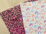 Custom Printed Smooth Leather Rainbow