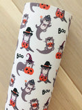 Custom Printed Smooth Leather Otter with Pumpkins