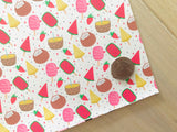 Custom Printed Smooth Leather Summer Fruits and Popsicles