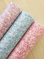 Printed Lux Mermaid Scale Chunky Glitter Fabric