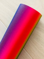 Rainbow Ombré Glittering Faux Leather