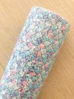 Printed Lux Mermaid Scale Chunky Glitter Fabric