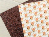 Brown Chunky Glitter Fabric
