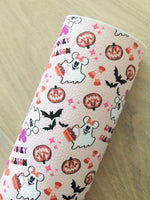 Printed Pebbled Faux Leather Halloween Design