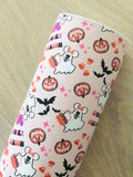 Printed Pebbled Faux Leather Halloween Design