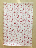 Custom Printed Smooth Faux Leather Blood Splatters