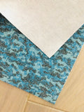 Blue Camouflage Glitter Fabric