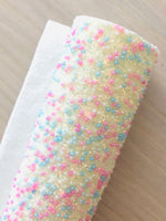 Chunky Glitter Fabric with Pearl Beads