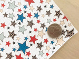 Printed Pebbled Faux Leather Stars