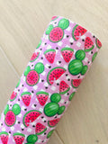 Printed Pebbled Faux Leather Watermelon Design
