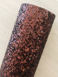 Brown Chunky Glitter Fabric