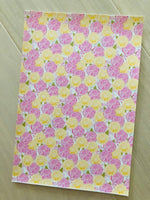 Printed Pebbled Faux Leather Yellow and Pink Lemon Slices