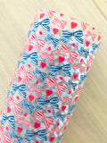 Custom Printed Jelly Sheet - Red and Blue Bows