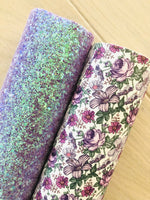 Iridescent Purple Chunky Glitter Fabric