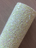 Lux Yellow Chunky Glitter Fabric Sheet