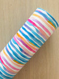 Custom Printed Smooth Leather Watercolor Waves