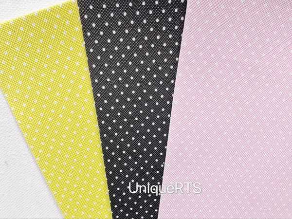 White Small Polka Dots on Solid Color Background - 3 Color Options