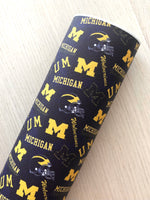 Printed Faux Leather College Sports Team