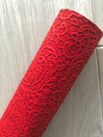 Embossed Lace Fabric Sheet - Fleece Backing